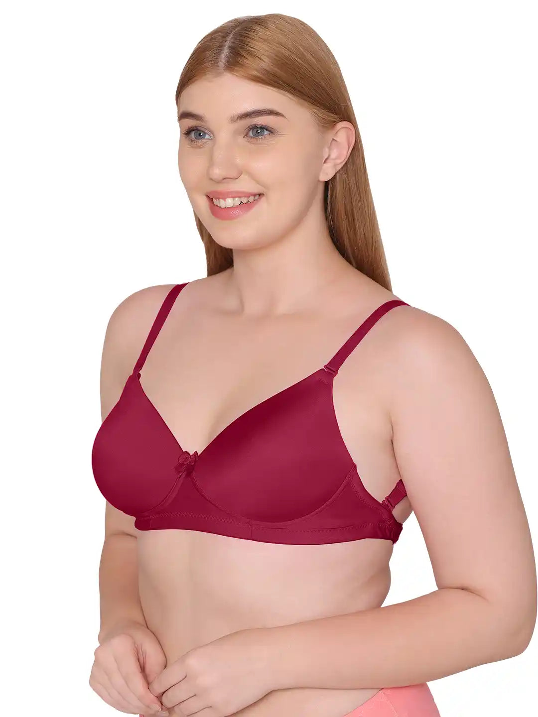 Sushme Heavily Padded Tiger Print Pushup Bra - Cotton Rich - 3/4th Coverage, Wireless, Multiway Straps, Seamless - T-Shirt Bra (Sushme 195-WIN)