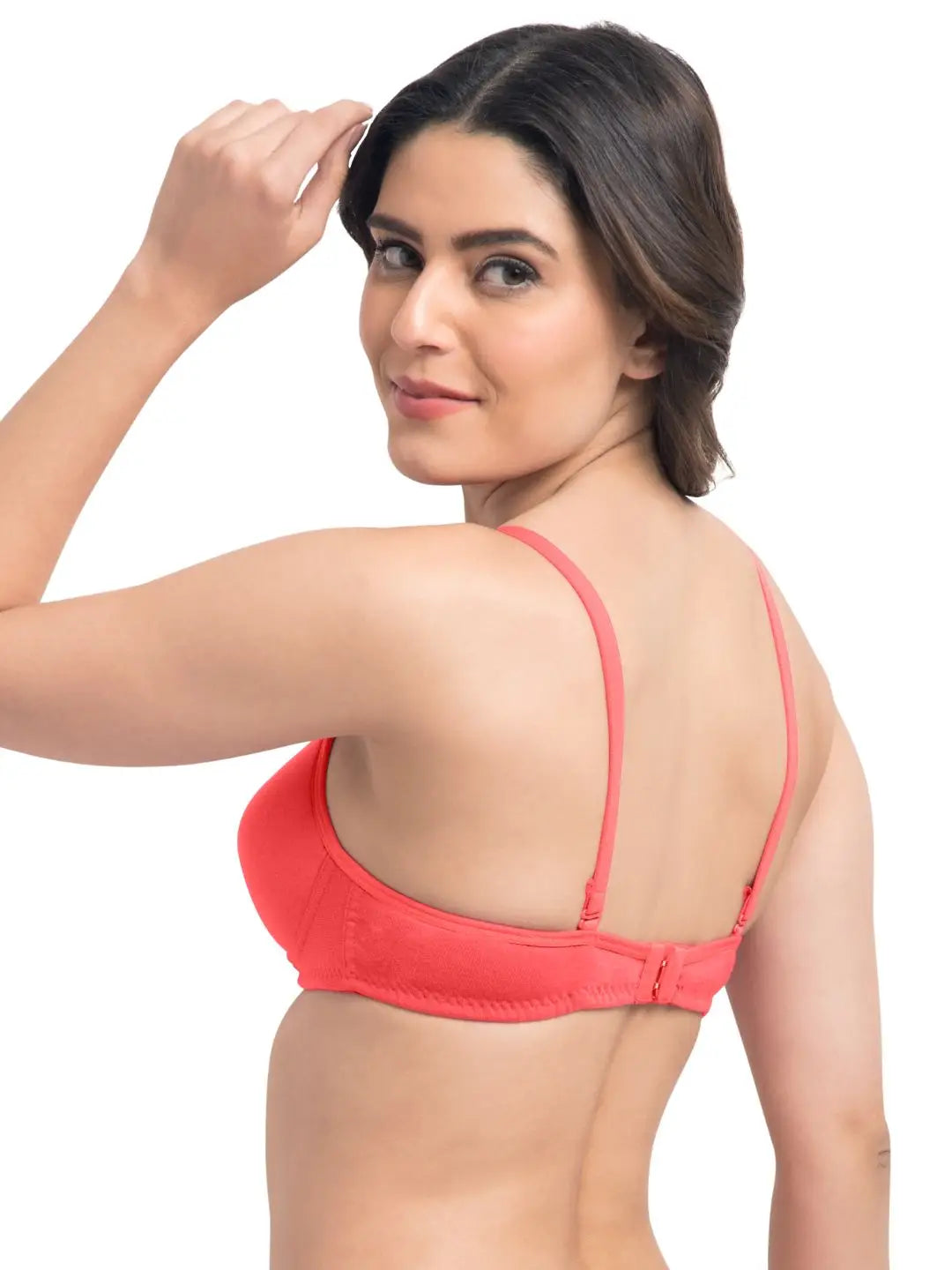 Sushme Super Soft Medium Padded Bra - Cotton Rich - Full Coverage - Wirefree - Multiway Straps - Seamless T-shirt Bra (Sushme 5413-CRL)