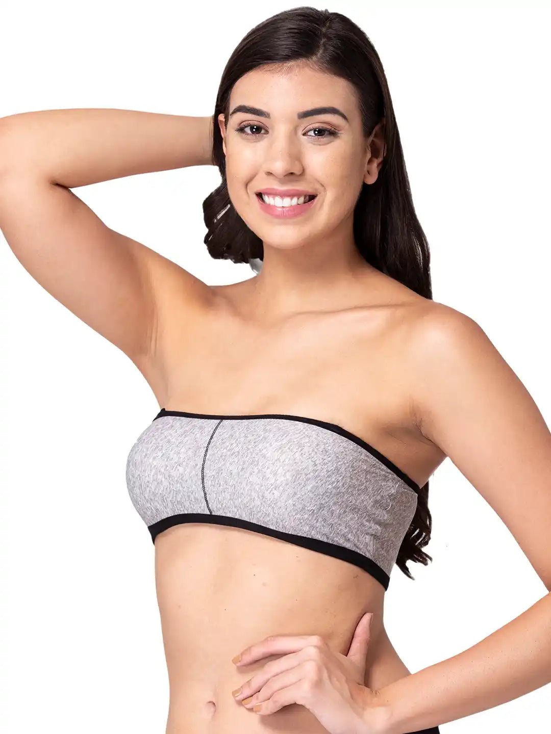 Sushme Minimiser Non Padded - 100% Cotton - U-Shaped Back - Full Coverage, Wirefree, Seamless T-Shirt Bra (Sushme TUBE BRA 279112-PRINTED)