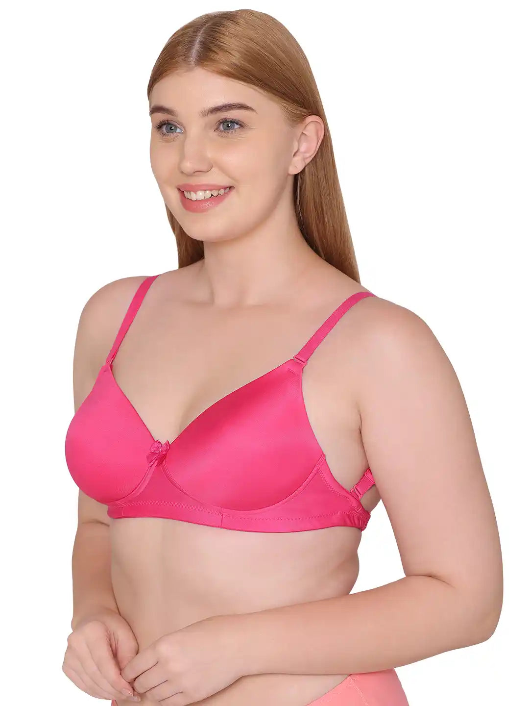Sushme Heavily Padded Tiger Print Pushup Bra - Cotton Rich - 3/4th Coverage, Wireless, Multiway Straps, Seamless - T-Shirt Bra (Sushme 195-DPK)
