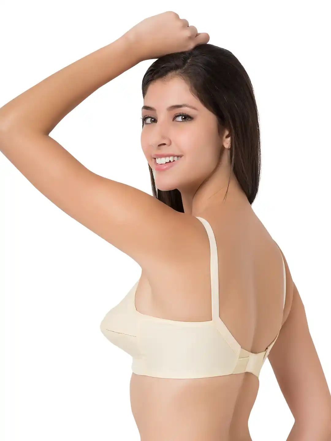 Sushme Centre-Fit 100% Cotton - Minimiser - Non-Padded, Full Coverage, Wireless Seamed Bra(Sushme CLY-SK)