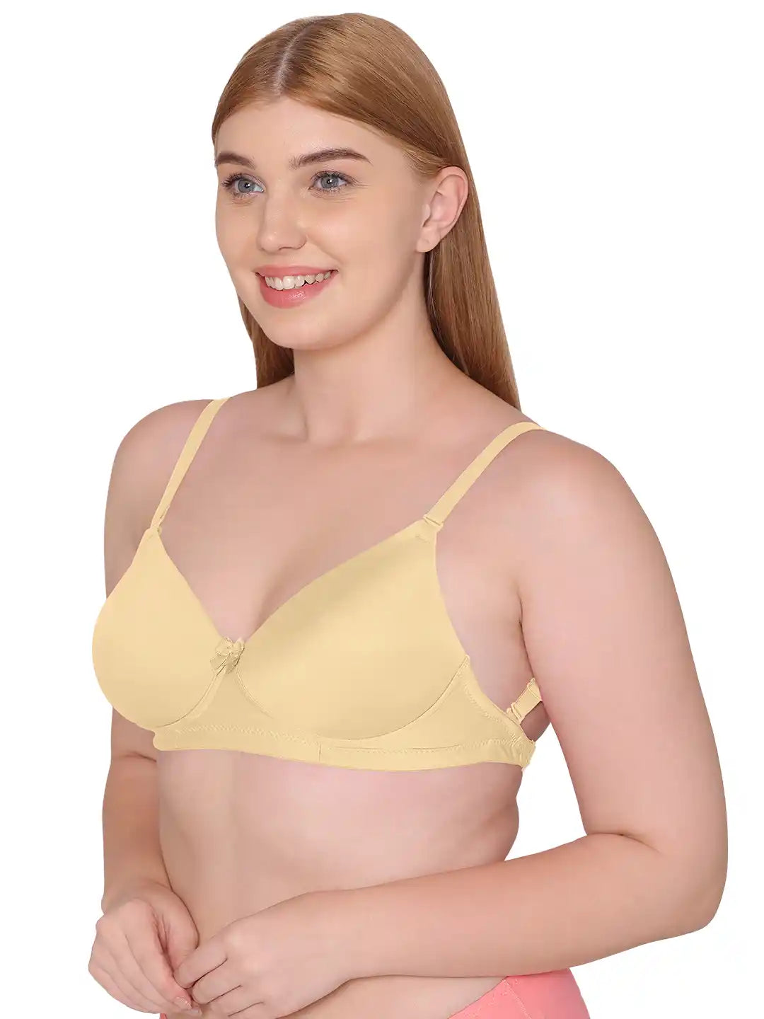 Sushme Heavily Padded Tiger Print Pushup Bra - Cotton Rich - 3/4th Coverage, Wireless, Multiway Straps, Seamless - T-Shirt Bra (Sushme 195-SK)
