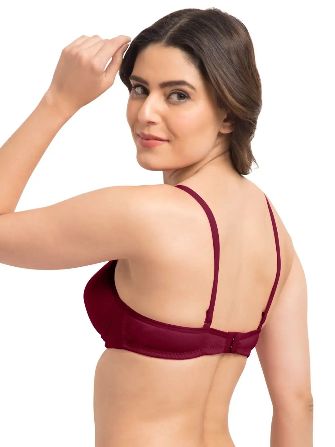 Sushme Super Soft Medium Padded Bra - Cotton Rich - Full Coverage - Wirefree - Multiway Straps - Seamless T-shirt Bra (Sushme 5413-MG)
