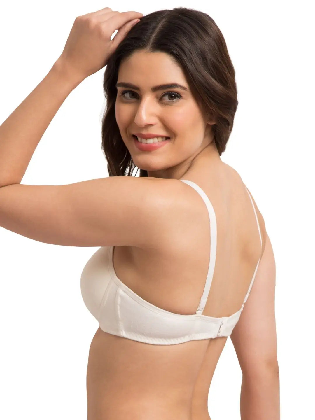 Sushme Super Soft Medium Padded Bra - Cotton Rich - Full Coverage - Wirefree - Multiway Straps - Seamless T-shirt Bra (Sushme 5413-OFFW)