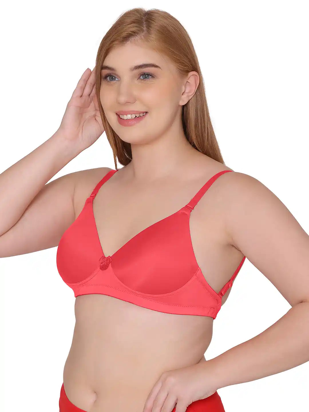 Sushme Heavily Padded Tiger Print Pushup Bra - Cotton Rich - 3/4th Coverage, Wireless, Multiway Straps, Seamless - T-Shirt Bra (Sushme 195-CRL)