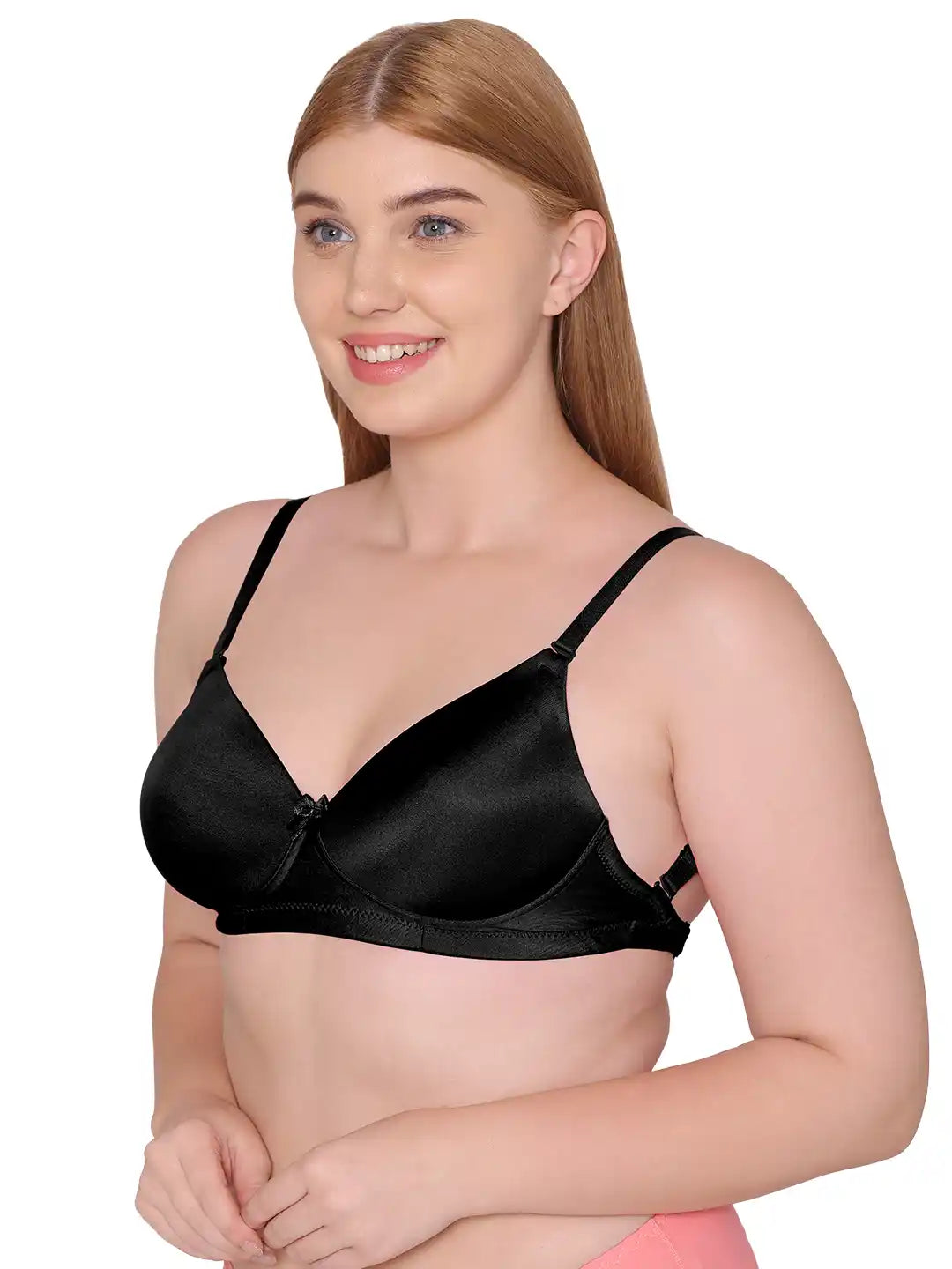 Sushme Heavily Padded Tiger Print Pushup Bra - Cotton Rich - 3/4th Coverage, Wireless, Multiway Straps, Seamless - T-Shirt Bra (Sushme 195-BLK)