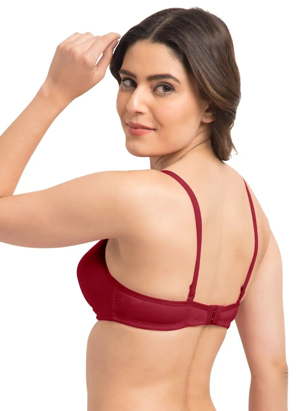 Sushme Super Soft Medium Padded Bra - Cotton Rich - Full Coverage - Wirefree - Multiway Straps - Seamless T-shirt Bra (Sushme 5413-WIN)
