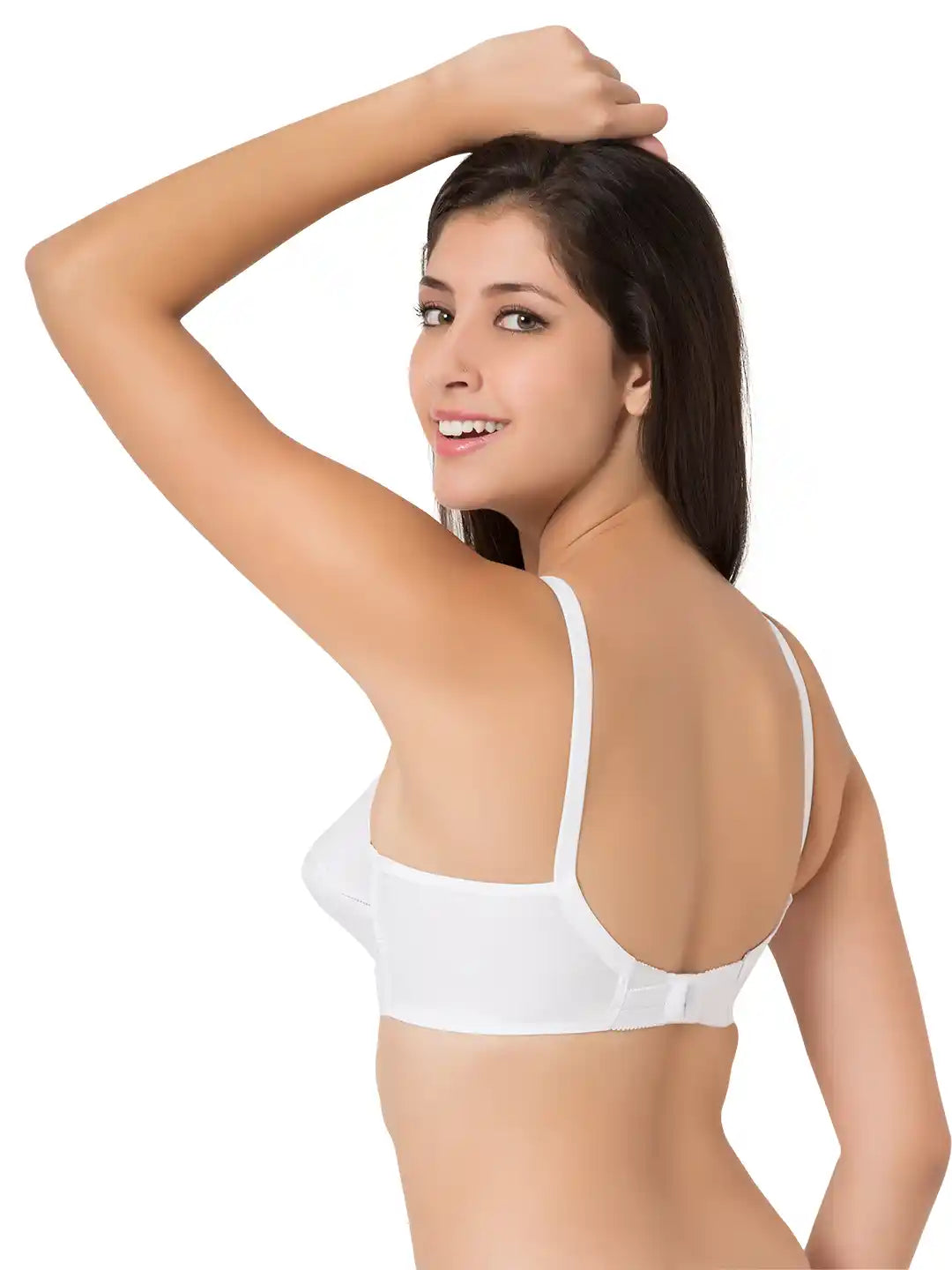 Centra - Centre-Fit 100% Cotton - Minimiser - Non-Padded, Full Coverage, Wireless Seamed Bra (SUSHME CLY-WH)
