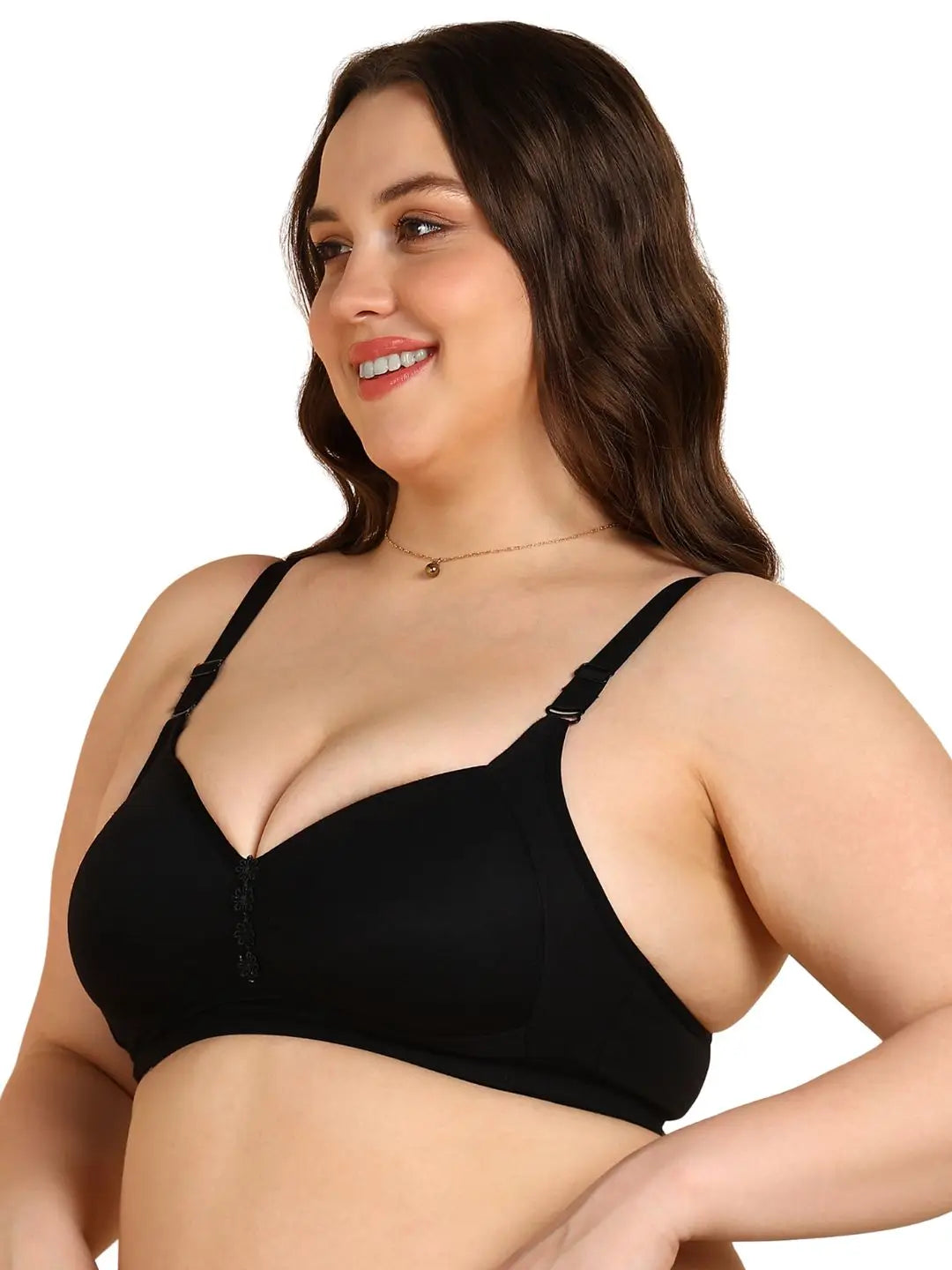 Sushme Lightly Padded Everyday Minimiser Bra | Full Coverage | Wire-Free Support | Adjustable Straps | Hook & Eye Closure | Plus Size Fit (Sushme F-1111)