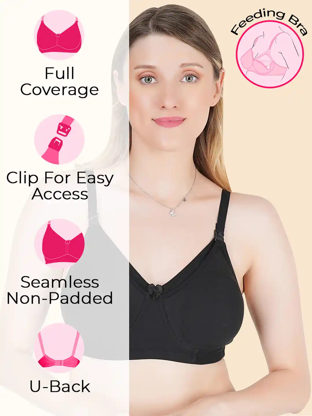 Sushme Women's Non-Padded Full Coverage Feeding/ Nursing Bra (Sushme-205)