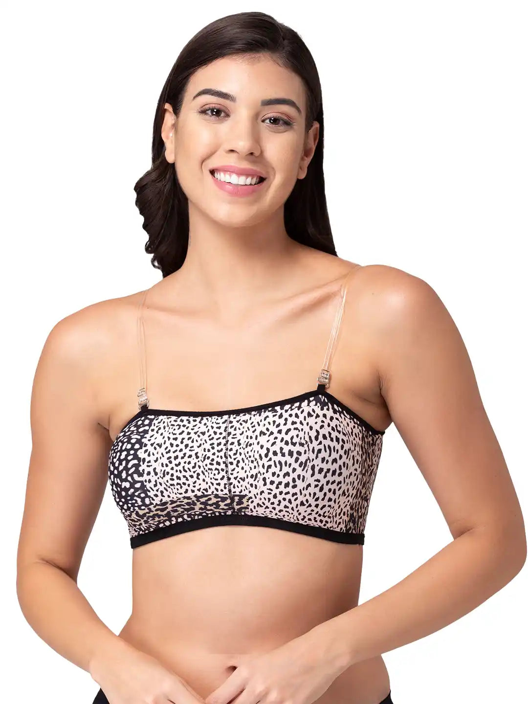Sushme Minimiser Non Padded - 100% Cotton - U-Shaped Back - Full Coverage, Wirefree, Seamless T-Shirt Bra (Sushme TUBE BRA 279122-PRINTED)