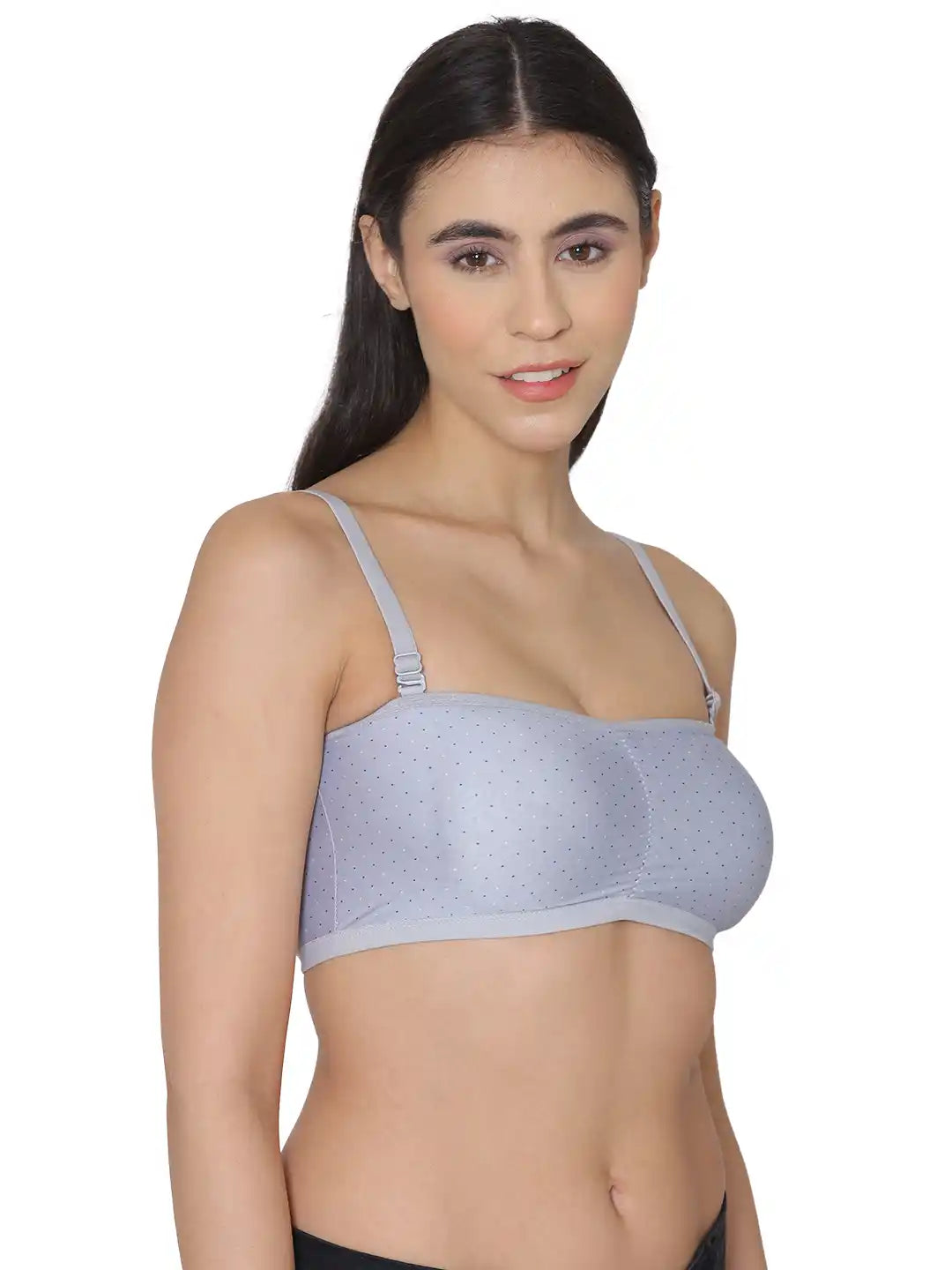 Sushme Minimiser Non Padded - 100% Cotton - U-Shaped Back - Full Coverage, Wirefree, Seamless T-Shirt Bra (Sushme TUBE BRA 279135-PRINTED)