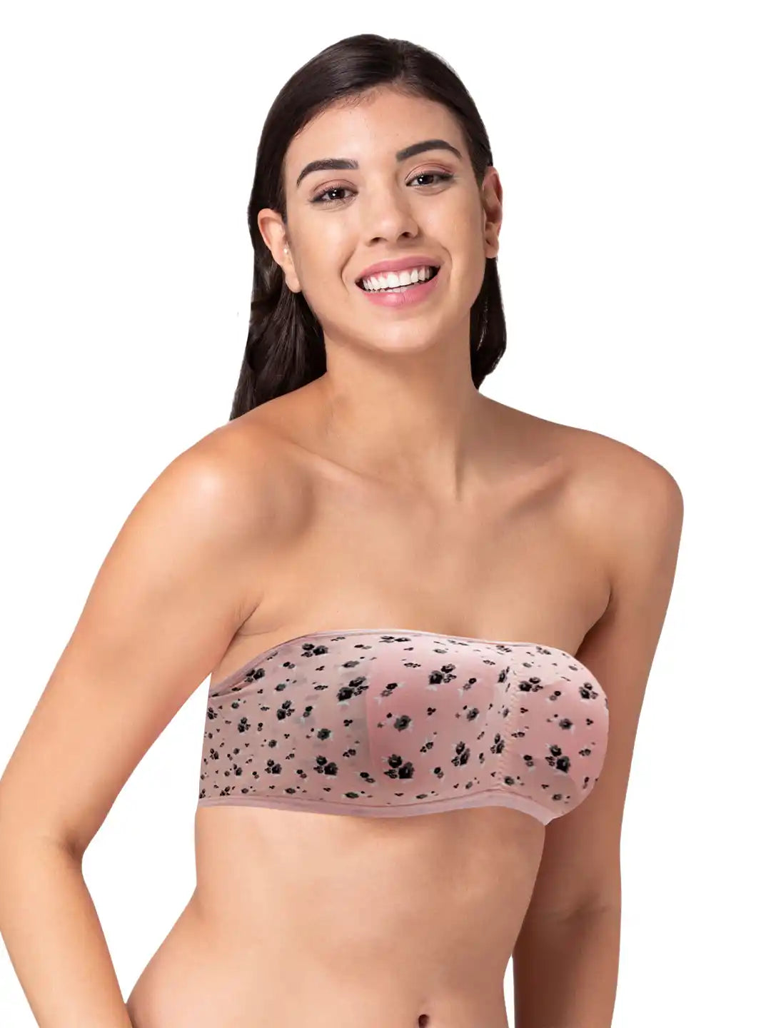 Sushme Minimiser Non Padded - 100% Cotton - U-Shaped Back - Full Coverage, Wirefree, Seamless T-Shirt Bra (Sushme TUBE BRA 279136-PRINTED)