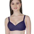 Sushme Transparent Lightly Padded Backless Bra - Cotton Rich - Seamless, Full Coverage, Multiway Straps - T-Shirt Bra (Sushme 516-NBLU)