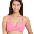 Sushme 100% Cotton Minimizer Bra - Non-Padded - Full Coverage - Regular Straps, Wireless - Seamed Bra (Sushme 35-BPK)