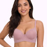 Polyamide Level-3 Padded Push-Up Bonded Bra | 3/4th Coverage | Wire-free Comfort, No Marks, No Rashes (SUS-IS-5301) (Plum)