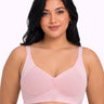Cotton Padded Plus-Size M-Frame Minimiser Bonded Bra | Full Coverage Panels (SUS-408) (Pink)