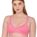 Sushme Super Soft Medium Padded Bra - Cotton Rich Fabric - Full Coverage, Multiway Straps, Wirefree, Seamless T-Shirt Bra (Sushme 5555-BPK)
