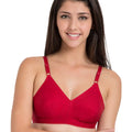 Sushme U Shaped Back - 100% Cotton Full Figure Bra - Minimizer - Non Padded - Full Coverage Wirefree Seamed Bra(Sushme LYCRA-RD)