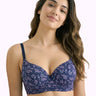 Printed Polyamide Level-2 Padded Push-Up Maximiser Bonded Bra | 3/4th Coverage | Wire-free Comfort, No Marks, No Poking (SUS-51754)