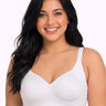 Cotton Padded Plus-Size M-Frame Minimiser Bonded Bra | Full Coverage Panels (SUS-408) (White)