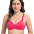 Sushme Super Soft Medium Padded Bra - Cotton Rich - Full Coverage - Wirefree - Multiway Straps - Seamless T-shirt Bra (Sushme 5413-DPK)