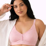 Cotton Non-Padded Plus-Size M-Frame Minimiser Bonded Bra (SUS-405)(Pink)