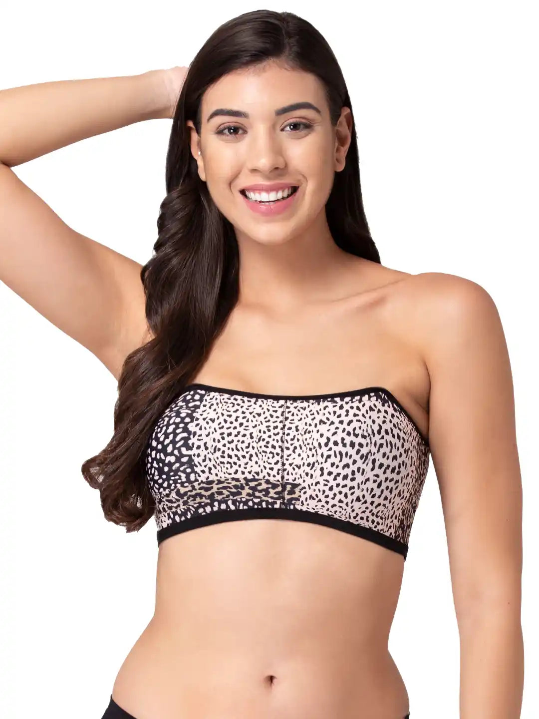 Sushme Minimiser Non Padded - 100% Cotton - U-Shaped Back - Full Coverage, Wirefree, Seamless T-Shirt Bra (Sushme TUBE BRA 279122-PRINTED)
