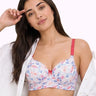 Printed Polyamide Padded Bonded T-Shirt Bra | Full Coverage | Wire-free | Seamless Design (SUS-59925)