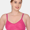 Sushme Non Padded Uniform Bra - Cotton Rich Fabric - Full Coverage, Multiway Straps, Wirefree, Seamless T-Shirt Bra (Sushme-253-DPK)