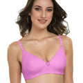 Sushme Heavily Padded Semi Push-Up Bra - Soft Polyamide Fabric - 3/4th Coverage, Wireless, Multiway Straps, Seamless - Everyday T-Shirt Bra (Sushme-199-MOV)