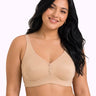 Cotton Non-Padded Plus-Size M-Frame Minimiser Bonded Bra (SUS-405)(Skin)