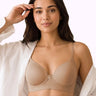 Polyamide Level-1 Padded Full Coverage Bonded T-Shirt Bra | Wire-free Comfort, No-Marks, No Rashes (SUS-5991) (Fawn)