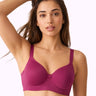 Cotton Padded Full Coverage Bonded T-Shirt Bra | No-Marks, No Rashes (SUS-1013)(Magenta)