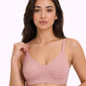 Cotton Non-Padded Full Coverage Bonded T-Shirt Bra | No-Marks, No Rashes (SUS-352) (Pink)