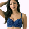 Printed Polyamide Level-2 Padded Push-Up Maximiser Bonded Bra | 3/4th Coverage | Wire-free Comfort, No Marks, No Poking (SUS-51752)