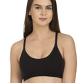 Sushme Beginners Sports Bra - Non Padded - Racer Back - Full Coverage - Wirefree, Seamless T-Shirt Bra (Sushme-314)