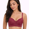 Polyamide Level-3 Padded Push-Up Bonded Bra | 3/4th Coverage | Wire-free Comfort, No Marks, No Rashes (SUS-IS-5301) (Maroon)