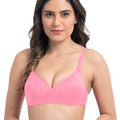 Sushme Super Soft Medium Padded Bra - Cotton Rich - Full Coverage - Wirefree - Multiway Straps - Seamless T-shirt Bra (Sushme 5413-BPK)