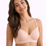 Polyamide Level-1 Padded Full Coverage Bonded T-Shirt Bra | Wire-free Comfort, No-Marks, No Rashes (SUS-5991) (Peach)