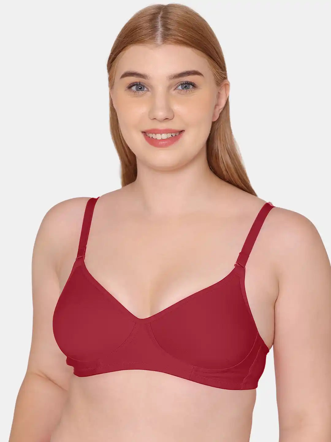 Sushme Beginners Sports Bra - Non Padded - Racer Back - Broad Strap - Full Coverage - Wirefree, Seamless T-Shirt Bra (Sushme 1301-WIN)