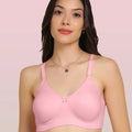 Sushme Invisi-Soft Easy-Fit Seamless Bonded T-Shirt Bra | Full Coverage | Elastic-Free Comfort | Wire-Free | Elastic-Free Side Wings | B. C. D Cup Sizes(Sushme IS 352-PLM)