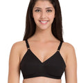 Sushme U Shaped Back - 100% Cotton Full Figure Bra - Minimizer - Non Padded - Full Coverage Wirefree Seamed Bra(Sushme LYCRA-BLK)