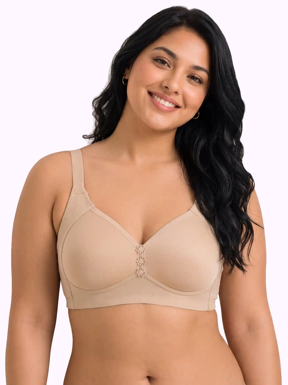Cotton Padded Plus-Size M-Frame Minimiser Bonded Bra | Full Coverage Panels (SUS-408) (Skin)