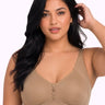 Cotton Non-Padded Plus-Size M-Frame Minimiser Bonded Bra (SUS-405)(Fawn)