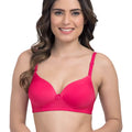 Sushme Lightly Padded Bra - Cotton Rich - Seamless, Full Coverage, Multiway Straps, Wirefree Everyday T-Shirt Bra (Sushme-1570-DPK)