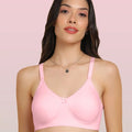 Sushme Invisi-Soft Easy-Fit Seamless Bonded Lightly Padded Bra | Full Coverage | Elastic-Free Comfort | Wire-Free | Elastic-Free Side Wings | B. C. D Cup Sizes(Sushme IS 1013-PLM)