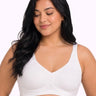 Cotton Non-Padded Plus-Size M-Frame Minimiser Bonded Bra (SUS-405)(White)