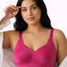 Cotton Padded Plus-Size M-Frame Minimiser Bonded Bra | Full Coverage Panels (SUS-408) (Dark Pink)