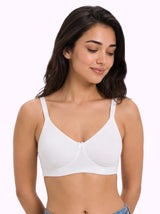 Cotton Non-Padded Full Coverage Bonded T-Shirt Bra | No-Marks, No Rashes (SUS-352) (White)